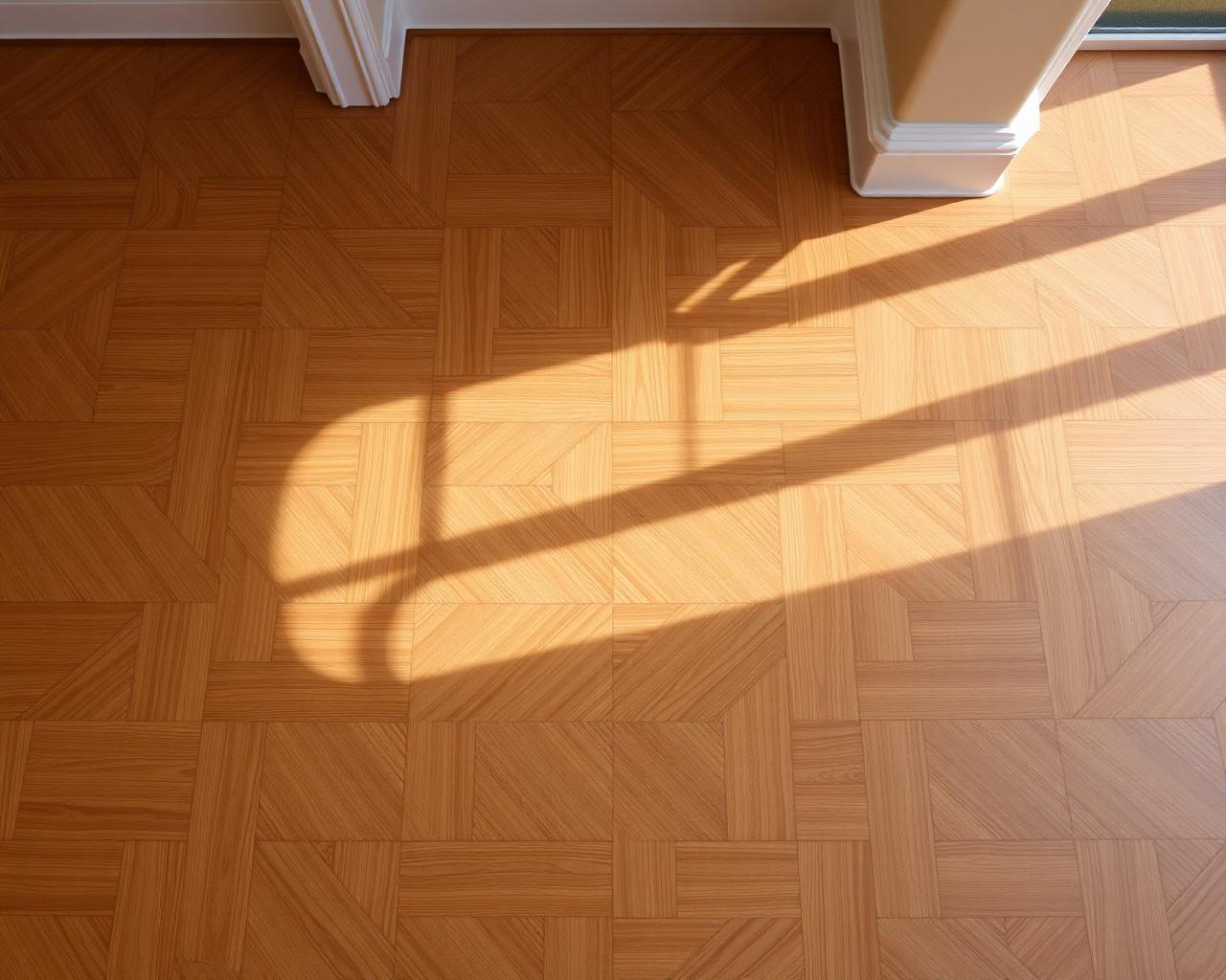 Herringbone parquet flooring installation